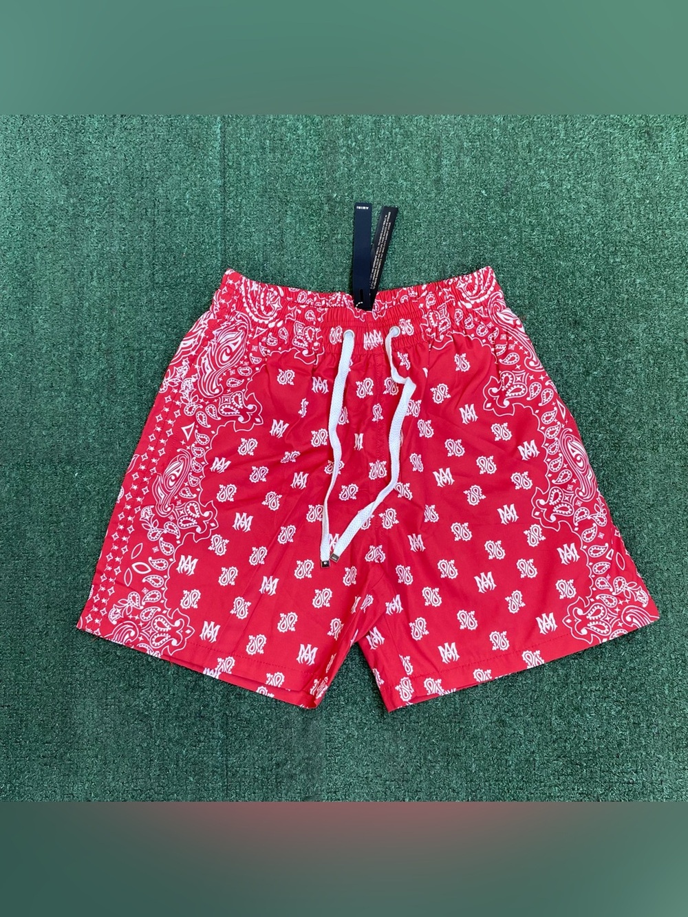 AMIRI Red Paisley Shorts